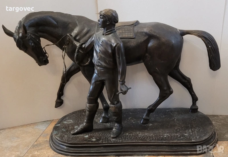 масивна бронзова фигура статуетка, снимка 1