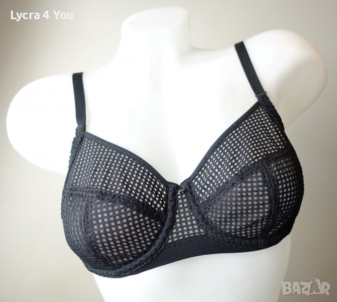 Chantelle 75B черен сутиен мрежеста материя, снимка 1