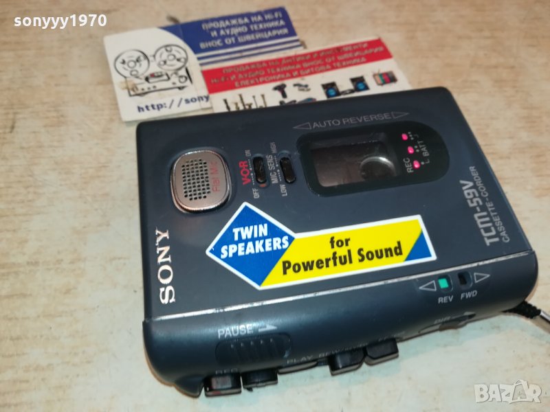 SONY TCM-59V MADE IN JAPAN-ВНОС SWITZERLAND 2710211914, снимка 1