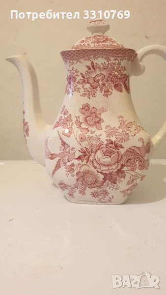 Рядка находка-красива антика- порцеланов английски чайник , снимка 1