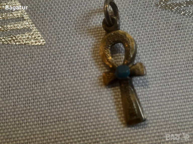 Стар анкх,сребро,емайл, кръст, снимка 1