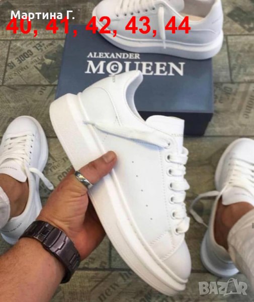 Alexander McQueen Мъжки Спортни Обувки Бели Маратонки Кецове Александър Маккуин, снимка 1
