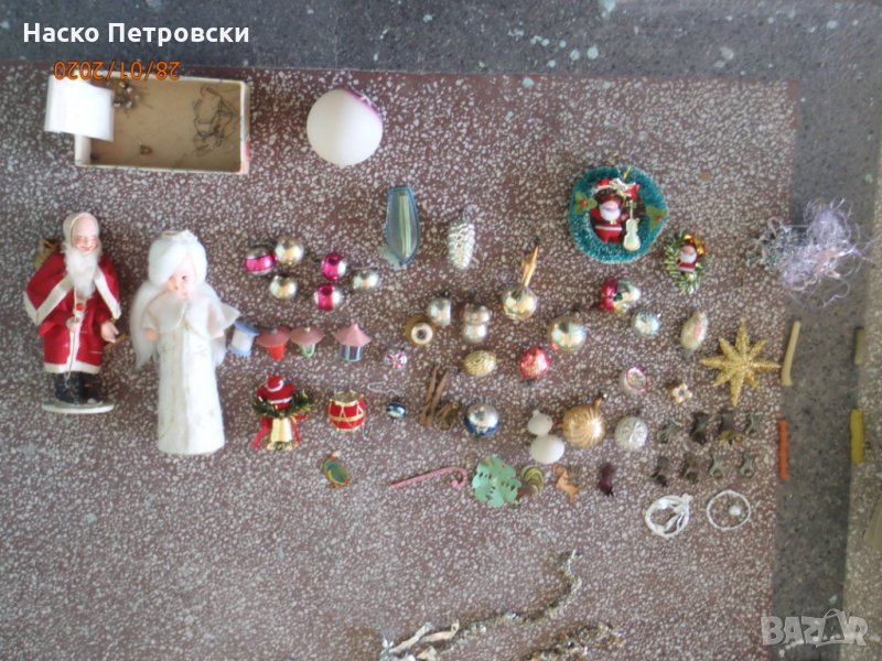 Уникални ретро СТЪКЛЕНИ коледни играчки за елха., снимка 1