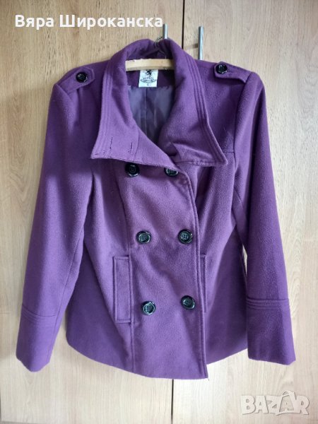 Лилаво палтенце. Размер: L, ХL. , снимка 1