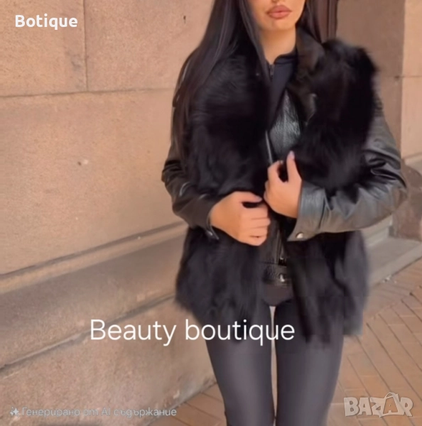 Дамски елек от естествен косъм , снимка 1