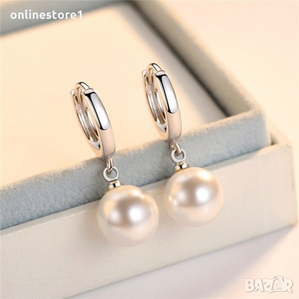 Сребърни Обеци перли - Верона BJ403, снимка 1