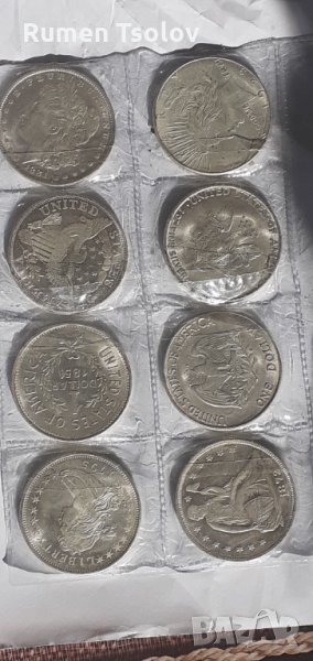 8 броя Монети на 1 Американски долар- реплики, снимка 1