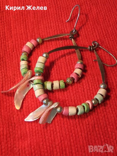 АРТ ХЕНД-МЕЙД ОБЕЦИ СРЕБРО 925 СРЕБЪРНИ ОБЕЦИ с КАМЪНИ и СЕДЕФ 2378, снимка 1