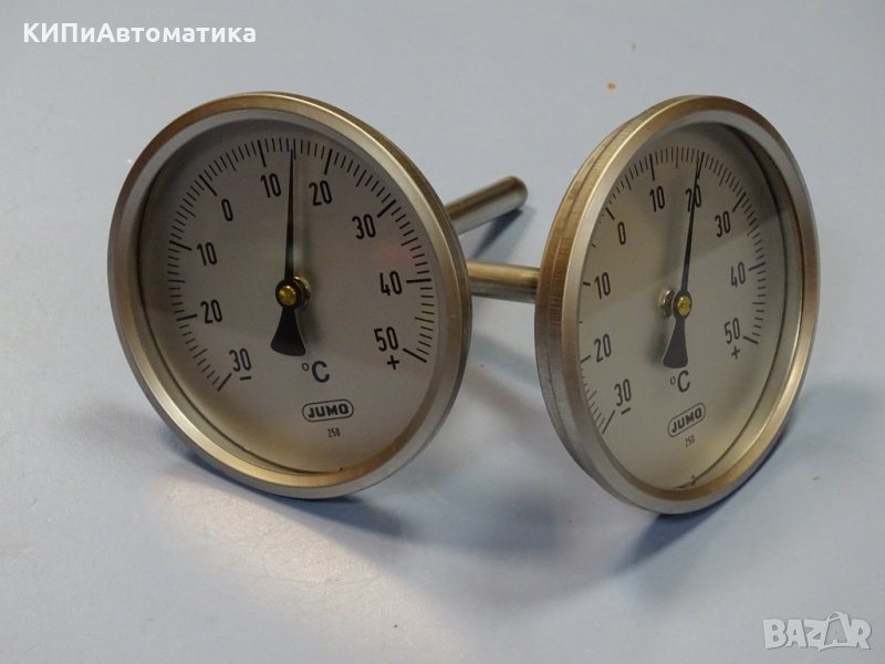 биметален термометър JUMO immersion thermometer ф100mm, -30/+50°C, L-100mm, снимка 1