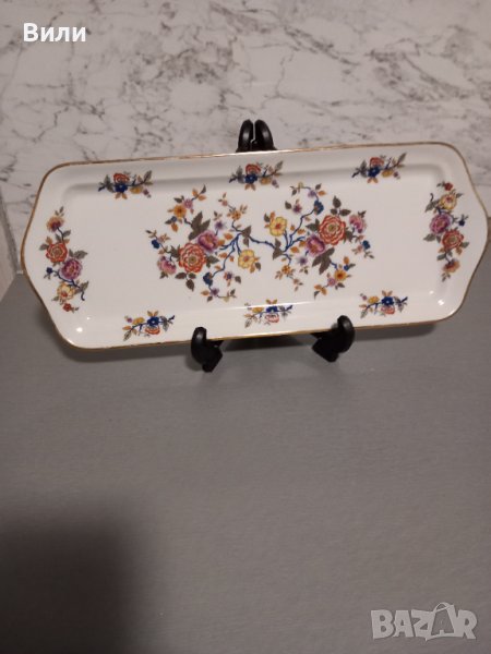 Прекрасен поднос за сладкиши от френски фин порцелан , снимка 1
