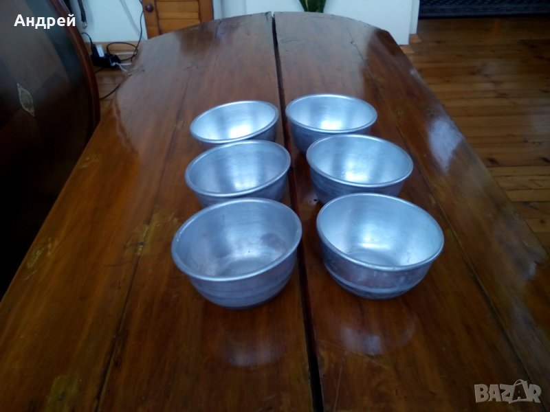 Стари алуминиеви купи за крем карамел #2, снимка 1