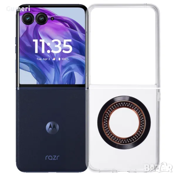 Хибриден кейс, магнитен  За Motorola Razr 50 Ultra, снимка 1