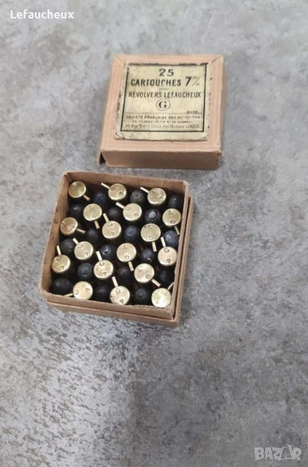 Ретро Антика Патрони Лефуше 7 кал., снимка 1