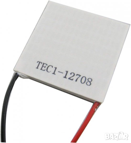 TEC1-12708 40x40mm Термоелектрически охладител Peltier Модул за хладилна плоча 12V 77W, снимка 1