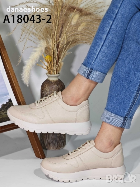 Дамски спортни обувки с връзки , снимка 1