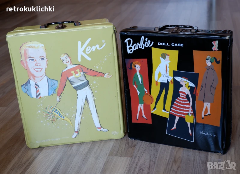 Куфарчета-гардероби за кукли Барби и Кен от 60-те, Barbie, снимка 1
