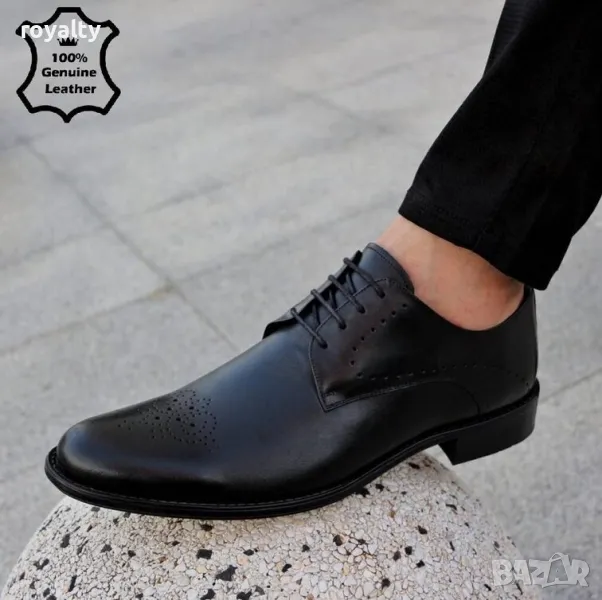 Мъжки обувки - черна ЕСТЕСТВЕНА кожа, снимка 1