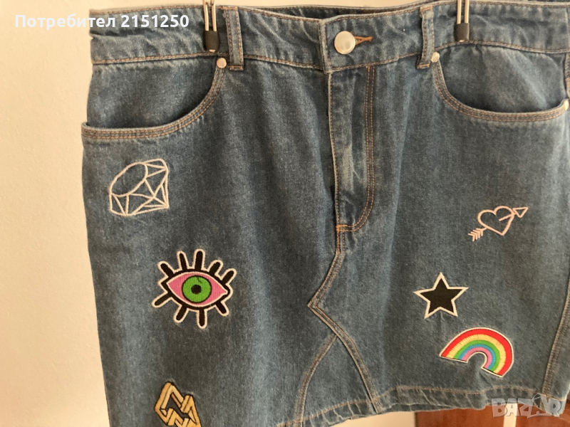 Къса дънкова пола H&M, снимка 1