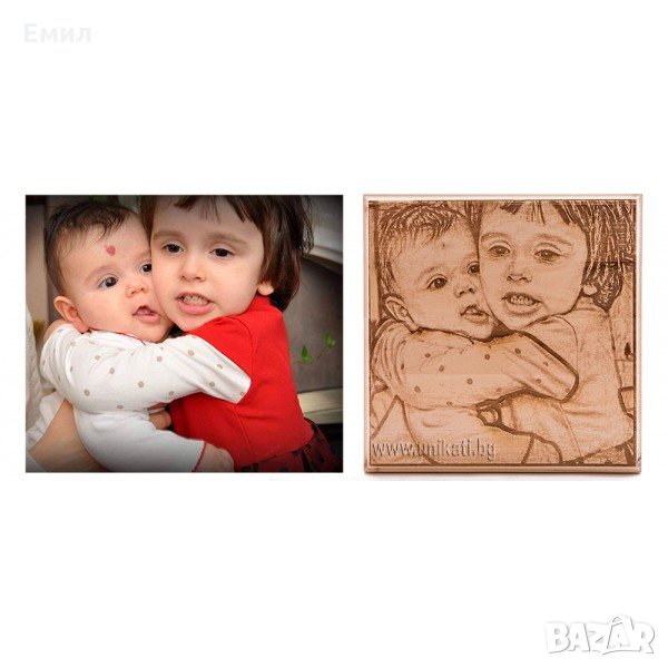 Дърворезба гравюра по снимка, снимка 1