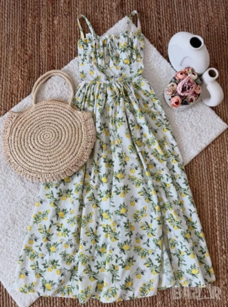 Дълга рокля с лимони , снимка 1