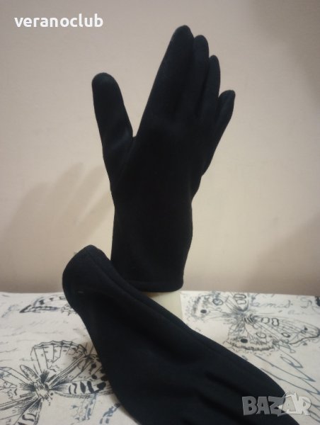 Дамски ръкавици Текстил Черни , снимка 1
