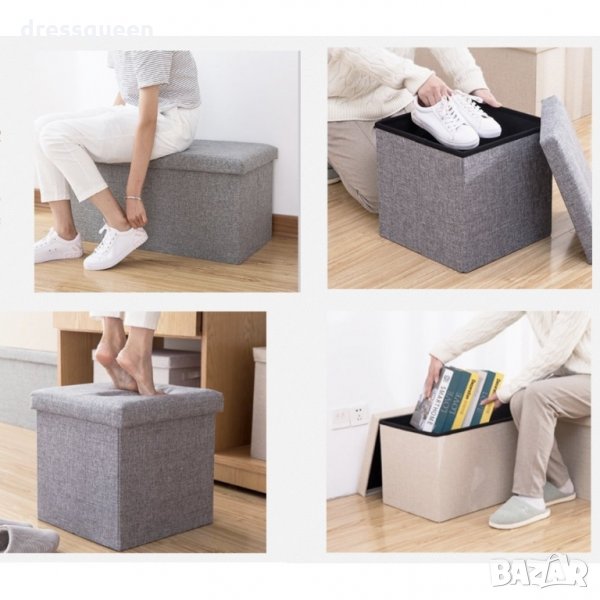 3283 Правоъгълна табуретка-ракла 76*38*38 см., снимка 1