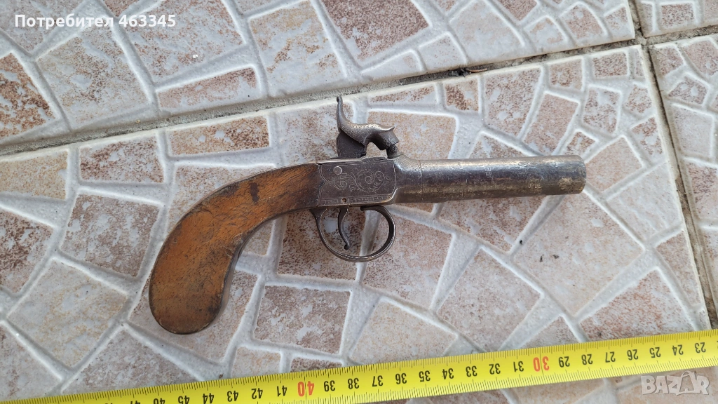 пистолет, пищов, евзалия, кремъклия, снимка 1