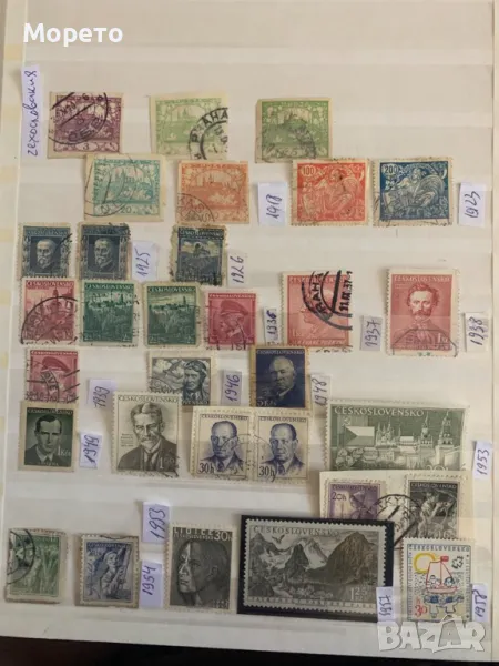 Лот стари марки,колекция от Чехословакия-1918 до 1983-148бр  , снимка 1
