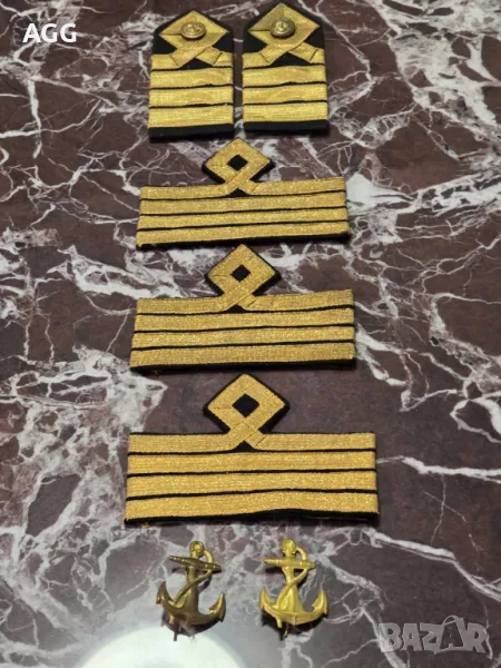 Морски лампази пагони и вензел - капитан далечно плаване /капитан-пилот, снимка 1