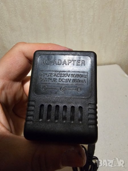 Захранване, адаптор 9 волта - 0,850  ампера, снимка 1