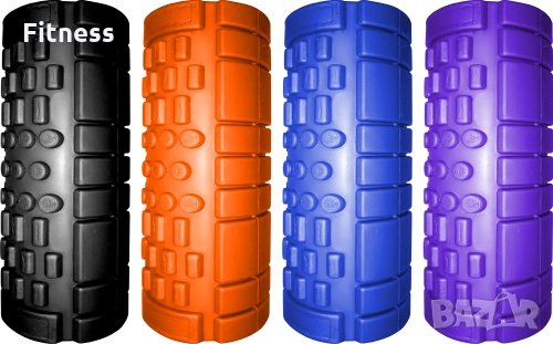 Фоумролер за пилатес и йога MAX, С релефна повърхност за масажи, размер 33х14х14см Фоумролер предста, снимка 1