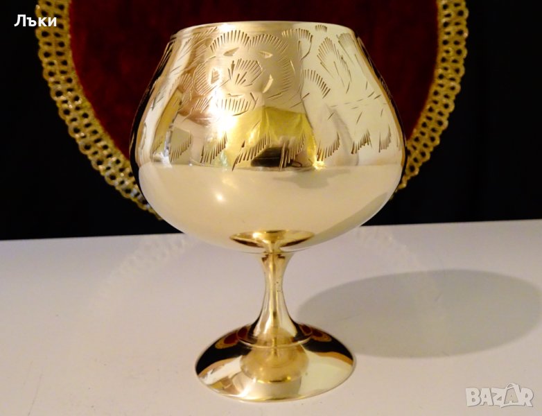Английска бронзова чаша за бренди,коняк. , снимка 1