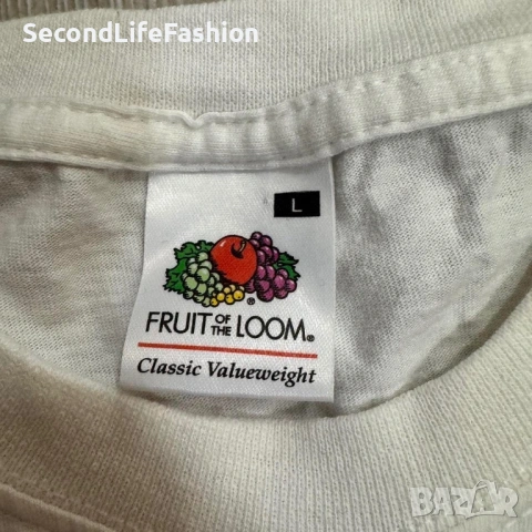 Тениска с надпис „Крал на попа“ на Майкъл Джексън, размер L, Fruit of the Loom, бяла, снимка 2 - Тениски - 53427675