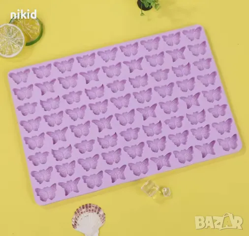 72 пеперуди пеперуда малка малки силиконов молд форма желирани бонбони лед фондан шоколад , снимка 6 - Форми - 48776825