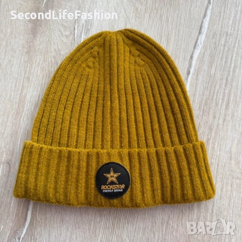 Плетена шапка Rockstar Energy Drink, един размер, памучна вълна, 90-те, унисекс, OS