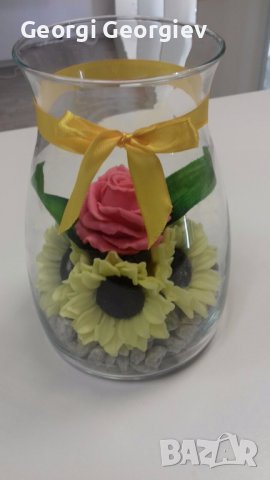 Цветя от глиц.сапун, снимка 13 - Изкуствени цветя - 37172106