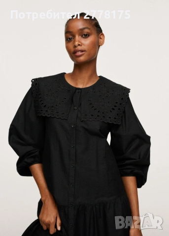 НОВА рокля с бродерии Mango, снимка 4 - Рокли - 53170078