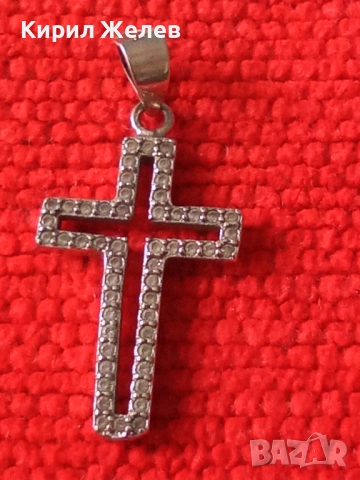 Старо сребърно кръстче 38271, снимка 3 - Колиета, медальони, синджири - 52359494