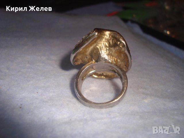 ЕФЕКТЕН ФЛОРАЛЕН ПОСРЕБРЕН ПЕРЛЕН АРТ ПРЪСТЕН с КРИСТАЛЧЕТА 27706, снимка 9 - Пръстени - 37419443