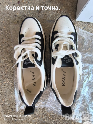 Дамски кецове в бяло и черно.Чисто нови., снимка 6 - Маратонки - 51506450