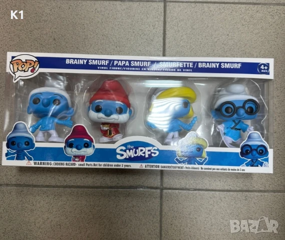 Funko Pop голям комплект с 4 броя фигурки Смърфовете, The Smurfs