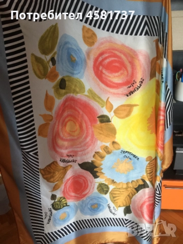 Копринен шал, снимка 2 - Шалове - 51717765