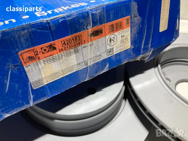 Спирачни дискове ATE за БМВ 5-та серия Е60 и 6-та серия Е63 / BMW 5 (E60, E61), 6 (E63, E64), снимка 3 - Части - 50438273