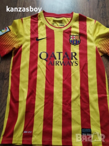 NIKE BARCELONA 2013-14 - юношеска футболна тениска 147-158см., снимка 4 - Детски тениски и потници - 51683405