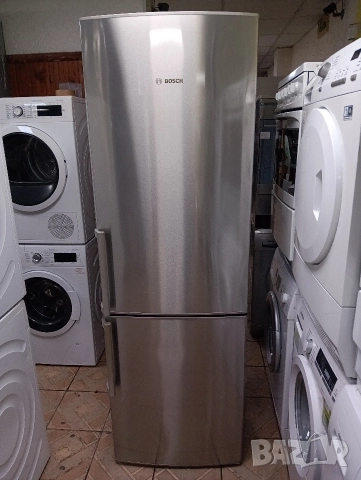Иноксов комбиниран хладилник с фризер Бош Bosch Total No Frost с 2 години гаранция!