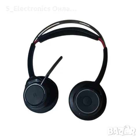 Професионални слушалки Plantronics Voyager Focus UC MS + стойка за бюро, снимка 2 - Bluetooth слушалки - 48408443