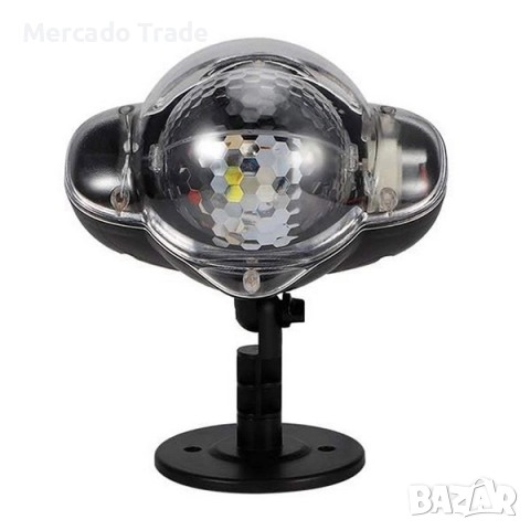 Лазерен прожектор Mercado Trade, Червени и зелени светлини, снимка 5 - Декорация за дома - 52226810