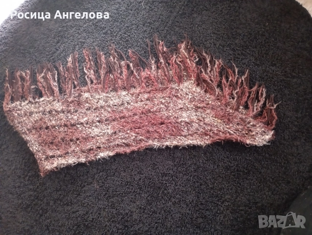 Винтидж ръчно плетиво дамски шал наметало , снимка 5 - Шалове - 51744447