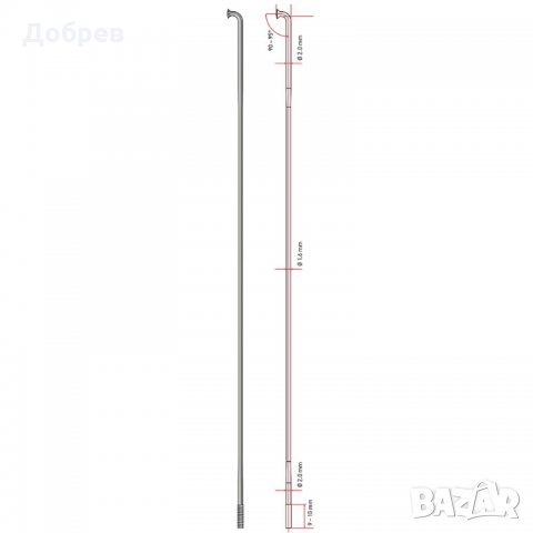 Цена за 2 бр.: Леки спици DT Swiss Competition Race 2.0/1.6/2.0 с червен алу нипел, снимка 3 - Части за велосипеди - 33190634