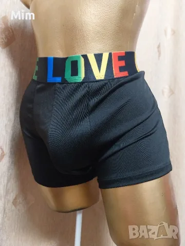 XL Черен мъжки полупрозрачен боксер с лого , снимка 6 - Бельо - 47382873